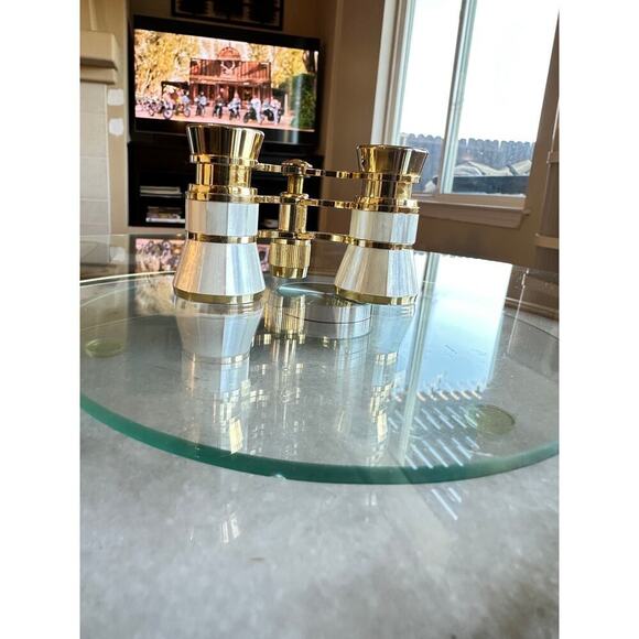 Vintage Tasco Opera Glasses 3x23 – Gold & Pearl Finish Theater Binocular - Picture 3 of 6